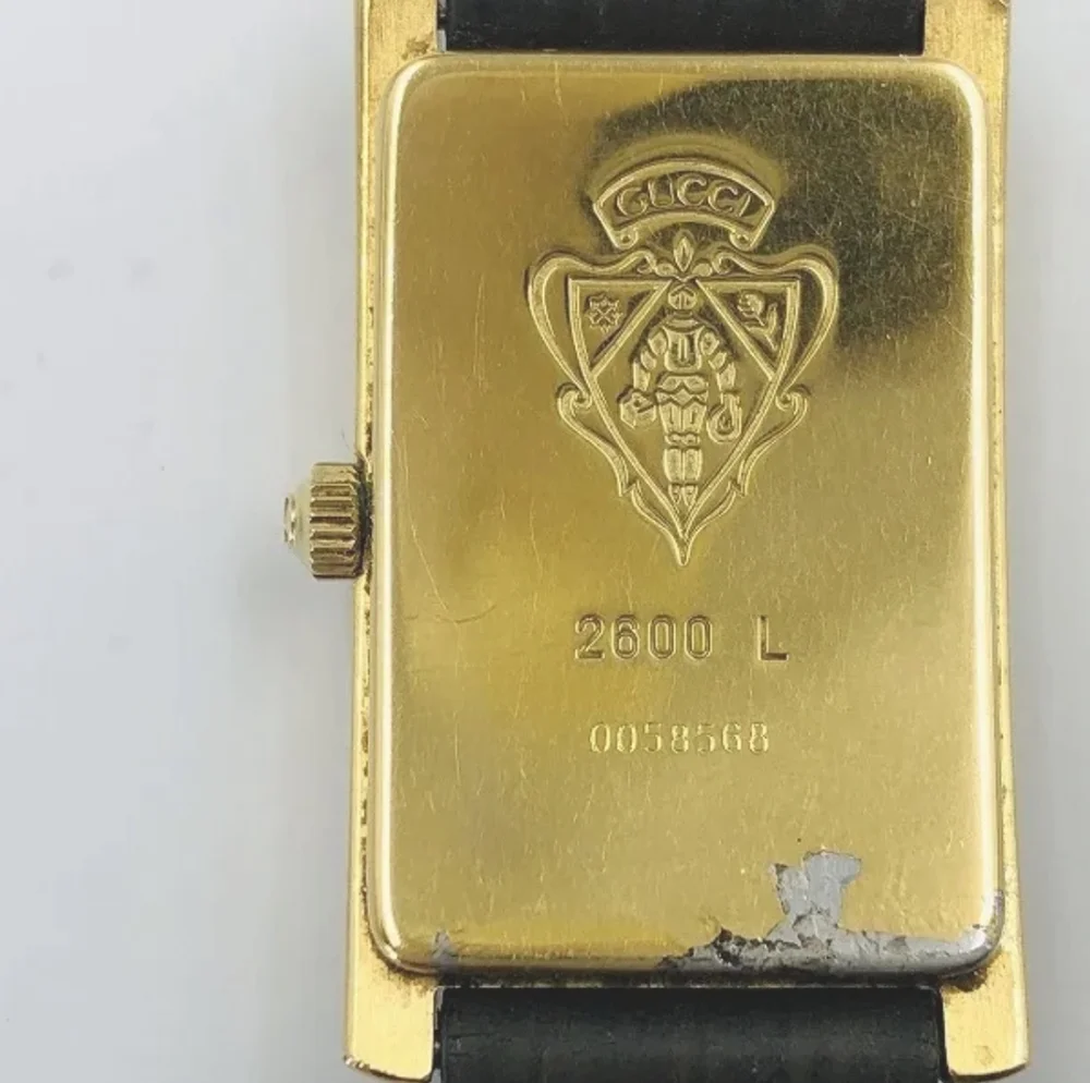 GUCCI Women's 2600L Quartz Watch St.Steel Gold Plated